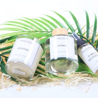 Set of (300gm Scented candle,250ml Diffuser and 100ml room mist )